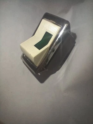 Interruptor basculante blanco Cole Hersee 5630-10 luz verde bisel estrecho terminales de tornillo Foto 1 de 3