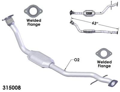 Catalytic Converter for 1999-2000 Pontiac Montana - Image 1 of 2