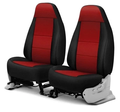 Fundas de asiento delanteras personalizadas Coverking para Honda Civic 2017-2021 - rojo/negro Foto 1 de 4