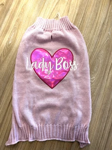 Suéter Lady Boss Perro Talla M 20-50LBS Suave Con Correa Agujero Rosa Por Vibrant Life - Imagen 1 de 3