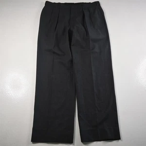Vtg Brooks Brothers 34x32 Gray Glenn Check Wool Pleated Full Cut Mens Pants - Picture 1 of 18
