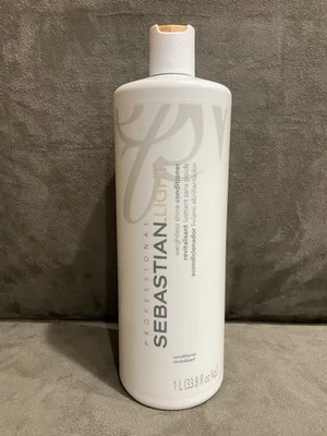 SEBASTIAN LIGHT WEIGHTLESS SHINE CONDITIONER FOR HAIR - 33.8 OZ / 1 LITER - NEW! - Image 1 of 4