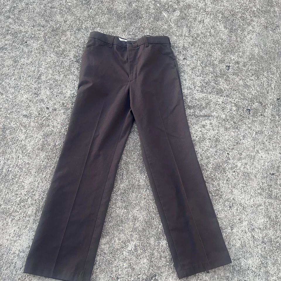 Red Kap Mens 32 Brown Pocket Flat Front Straight Leg Uniform Work Pants - Image 1 of 4