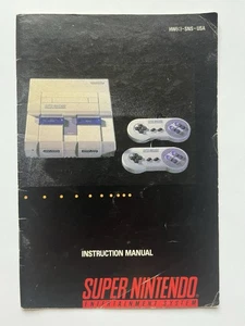 Super Nintendo Console Instruction Manual Booklet Only SNES Authentic - Picture 1 of 2