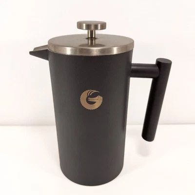 Prensa francesa Coffee Gator 34 oz doble pared acero inoxidable gris aislado Foto 1 de 4