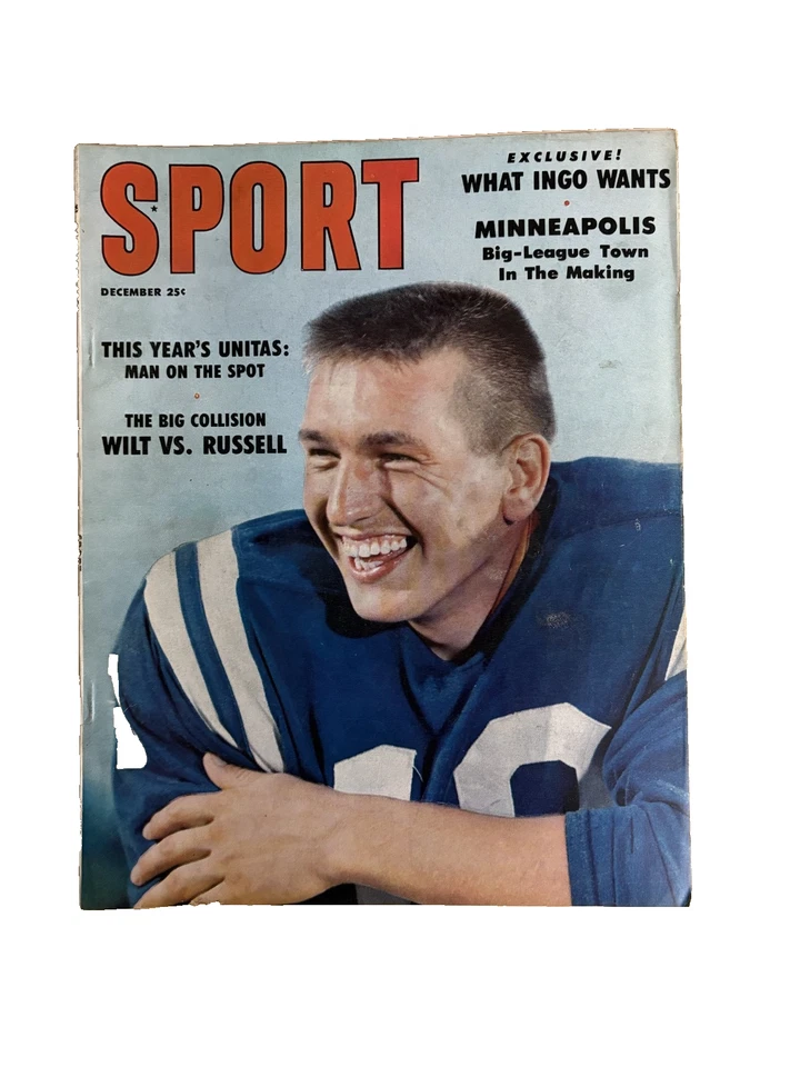 Revista deportiva diciembre 1959 Johny Unitas Baltimore Colts Foto 1 de 1