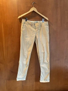 Chino kaki vintage anni 90/Y2K Abercrombie taglia 4R vita bassa preppy elasticizzato - Foto 1 di 16