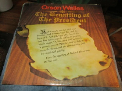 1969 ORSON WELLES The Beginning Of The President LP Mediarts 41-2 VG/VG+ - Image 1 of 3