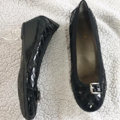 Me Too женщин Medley классический насос каблук из черной кожи пряжка скольжения на середине 7,5 M - Изображение 1 из 4