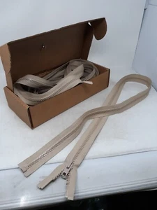 YKK VFUVOL-107 TX E 11/16 BOAT-TOP UV 48" ZIPPER Tan Case of 10 - Picture 1 of 5