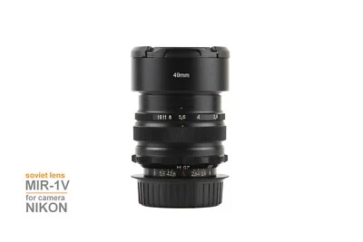 Soviet lens MIR - 1V (2,8/37) Copy Flektogon Mount M42- NIKON F - Image 1 of 4