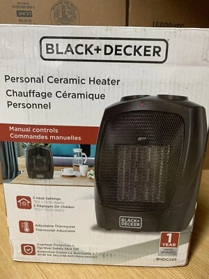 BLACK+DECKER 1500-Watt Ceramic Compact Electric Space Heater with Thermostat - Image 1 of 4
