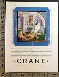 1929 CRANE PLUMBING FIXTURE HOME HOUSE DECOR BATHROOM CANADA MANITOBA AD 31285 - Picture 1 of 1