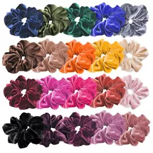 Hair Scrunchies 10 Pcs Velvet Elastic Hair Bands Scrunchy Hair Ties Ropes Scr... - Picture 1 of 6