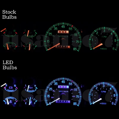 Dash Cluster Gauge AQUA BLUE LED LIGHTS KIT Fit 87-91 Ford F150 F250 F350 Bronco Foto 1 de 4