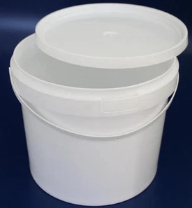 3,5 L EIMER KUNSTSTOFF PAIL DECKEL HENKEL PLASTIC COVER BEHÄLTER PUTZEIMER KÜCHE - Bild 1 von 1
