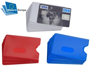 6-30x Funda para tarjeta EC Blanco Azul Rojo Transp ESTABLE Tarjetas de crédito Caja para tarjetas de cheques - Imagen 1 de 11