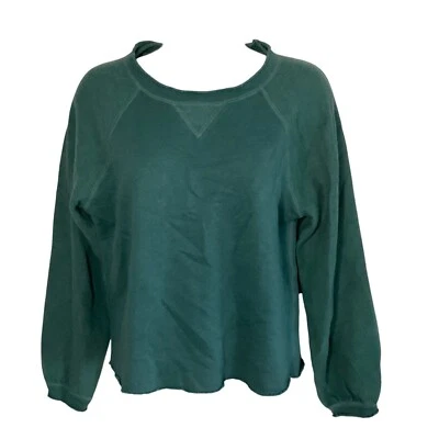 Sudadera Raglán Verde Azulado Raw Edge Para Mujer S Por Chaser Mezcla de Algodón Informal Relajada Foto 1 de 4