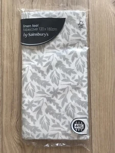 Sainsbury's Linen Feel Table Cover 120X180cm - Picture 1 of 1