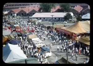 Illinois State Fair Budweiser Original 1940er Red Border Kodachrome 35mm Dia - Bild 1 von 1