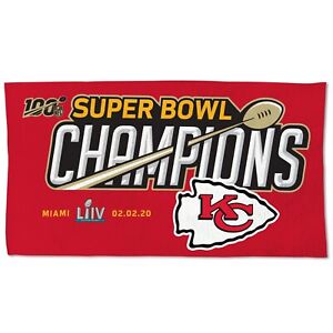 Kansas City Chiefs 2020 Super Bowl Champions Towel 22x42 2-Sided New