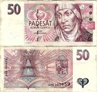 Tschechien Banknote Schein 50 Korun Českých 1997 Prague P-17b SEHR SELTEN