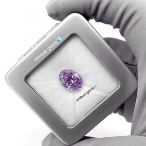 AAA+ 5 Ct Fancy Purple Color Diamond 12x10MM Oval cut loose Grade VVS1 Gemstone - Picture 1 of 7