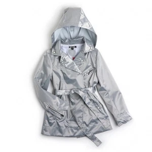 B - Magnifique Imper Trench Gris Argenté Lazy Day Modèle Nizoo Ooxoo T 5 ans - Bild 1 von 7