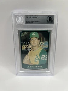 Tony LaRussa Signed 1989 Pacific Legends #140 Card Beckett Auto - Picture 1 of 2