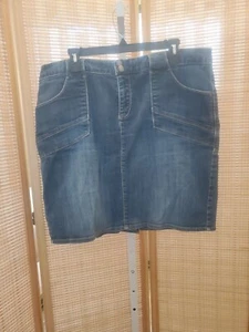Tommy Hilfiger Damen Größe 18 Gerade Medium Wash Jeansrock Blau auf Tasche - Bild 1 von 12