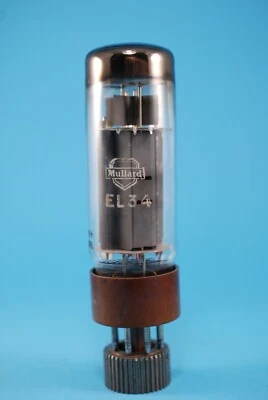 Tubo de salida de potencia Pentode probado Mullard Philips EL34 XF4 Foto 1 de 4