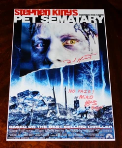 MIKO HUGHES "GAGE" & BRAD GREENQUIST FIRMATO PET SEMATARY 12X18 POSTER HORROR!!! - Foto 1 di 1