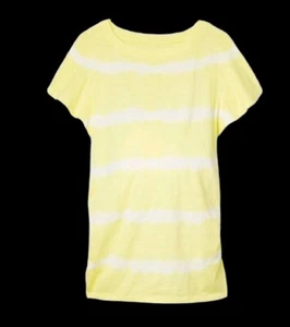 Isabel Maternity Tie Dye Flutter Sleeve Runched Tee Yellow Womens Sz XS NWT - Picture 1 of 2