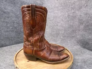 Lucchese San Antonio 2083 Brown Goat Leather Cowboy Western Boots Men’s 10.5 A - Picture 1 of 17