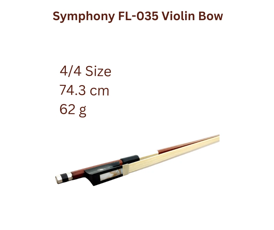 Brand New Symphony Full Size 4/4 Violin Bow,Real Horse Hair,Hexagon Stick.FL-035 - Image 1 of 4