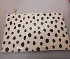 Kate SpadeOff-whit Animal Print Spotted Vegan Leather Pencil Pouch/Cosmetic Case