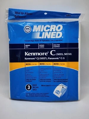 KENMORE CANISTER VACUUM CLEANER BAGS TYPE C FOR MODELS 5055, 50557, & 50588 - Image 1 of 2