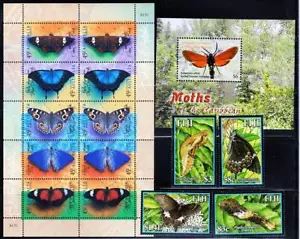 Farfalle Piccolo Collezione Set + 2 S/S Nuovo senza Linguella Insetti - Foto 1 di 1