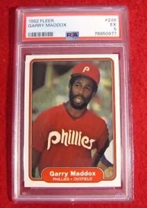 1982 FLEER GARRY MADDOX Philadelphia Phillies #248 PSA 5 EX - Picture 1 of 2
