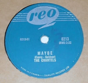 Reo 8213 The Chantels Maybe / Come My Little Baby 78 RPM E- E- - Picture 1 of 2