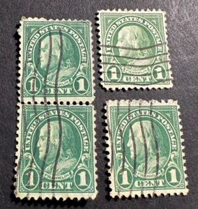 4 - 1926 US Stamps Scott #632 - 1 Cent Franklin - Used/NG/NH/VF. c - Picture 1 of 2
