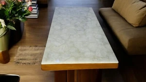 48"x24" Elegante Cuarzo Blanco Piedra Centro Mesa Comedor Cocina Losa Conferencia D - Imagen 1 de 11