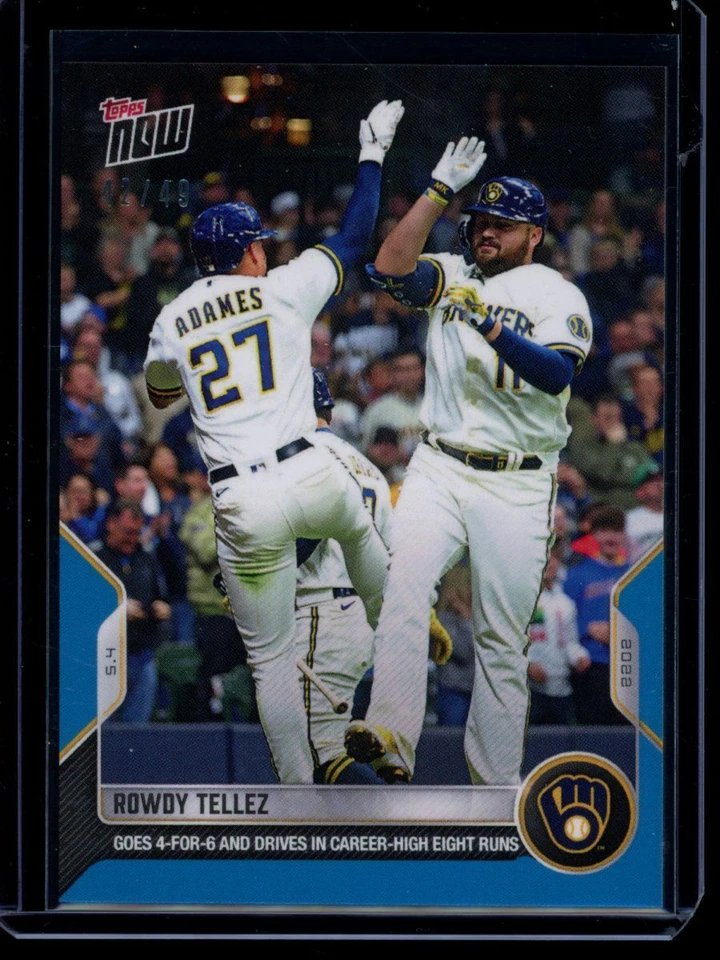 2022 Topps Now #125 Rowdy Tellez Blue Parallel Card #d 42/49 - Image 1 of 2