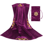 Altar Tarot Tuch Samt Tischdecke Weissagung Blumenmuster Karte Tasche Hexen Prop