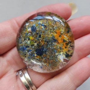 Vintage Unusual Vas Vitreum Sweden Crystal Paperweight Pin Brooch Jewelery - Picture 1 of 7