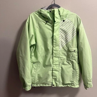 Volcom Women's Thermonite Mint Green Ski Snowboard Coat Lined Vented Hooded M - Image 1 of 4