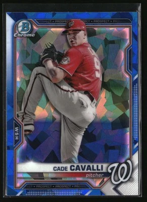 2021 Bowman Sapphire Edition Cade Cavalli #BCP-99 Washington Nationals - Image 1 of 2