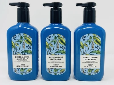 3 BATH & BODY WORKS REVITALIZING HAND SOAP CRISP MORNING AIR 9 FL OZ NEW - Image 1 of 4