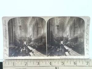 Westminster Abbey London Stereoview J.D. Jarvis Strathmore Views 1900er - Bild 1 von 2