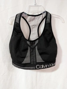 Calvin Klein Women's Performance Reversible Black/Gray Sports Bra Sz Medium - Picture 1 of 6